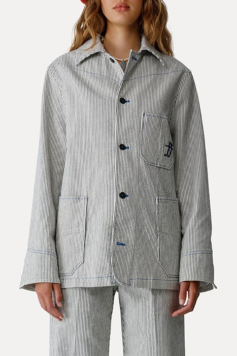 DÉLAVÉ INDACO STRIPE WORKER JACKET STRIPE 2