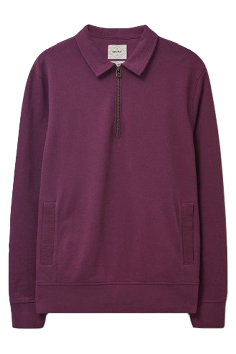 ASHBY HALF ZIP SWEAT MID PLUM 1