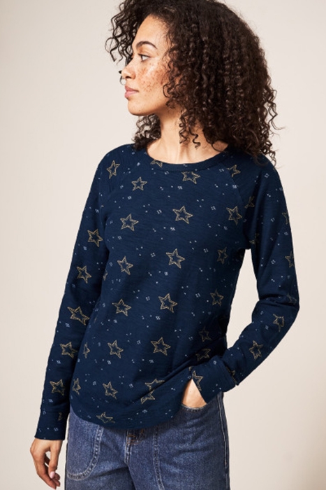 GLOIRA TEE NAVY PRINT 2