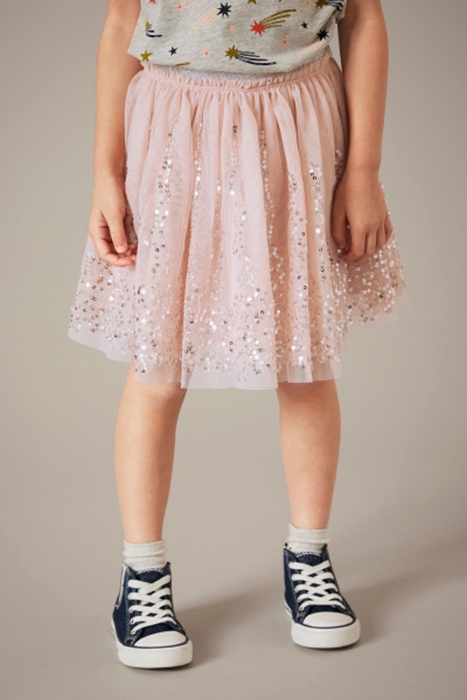 FIONA TUELLE SKIRT MID PINK 2