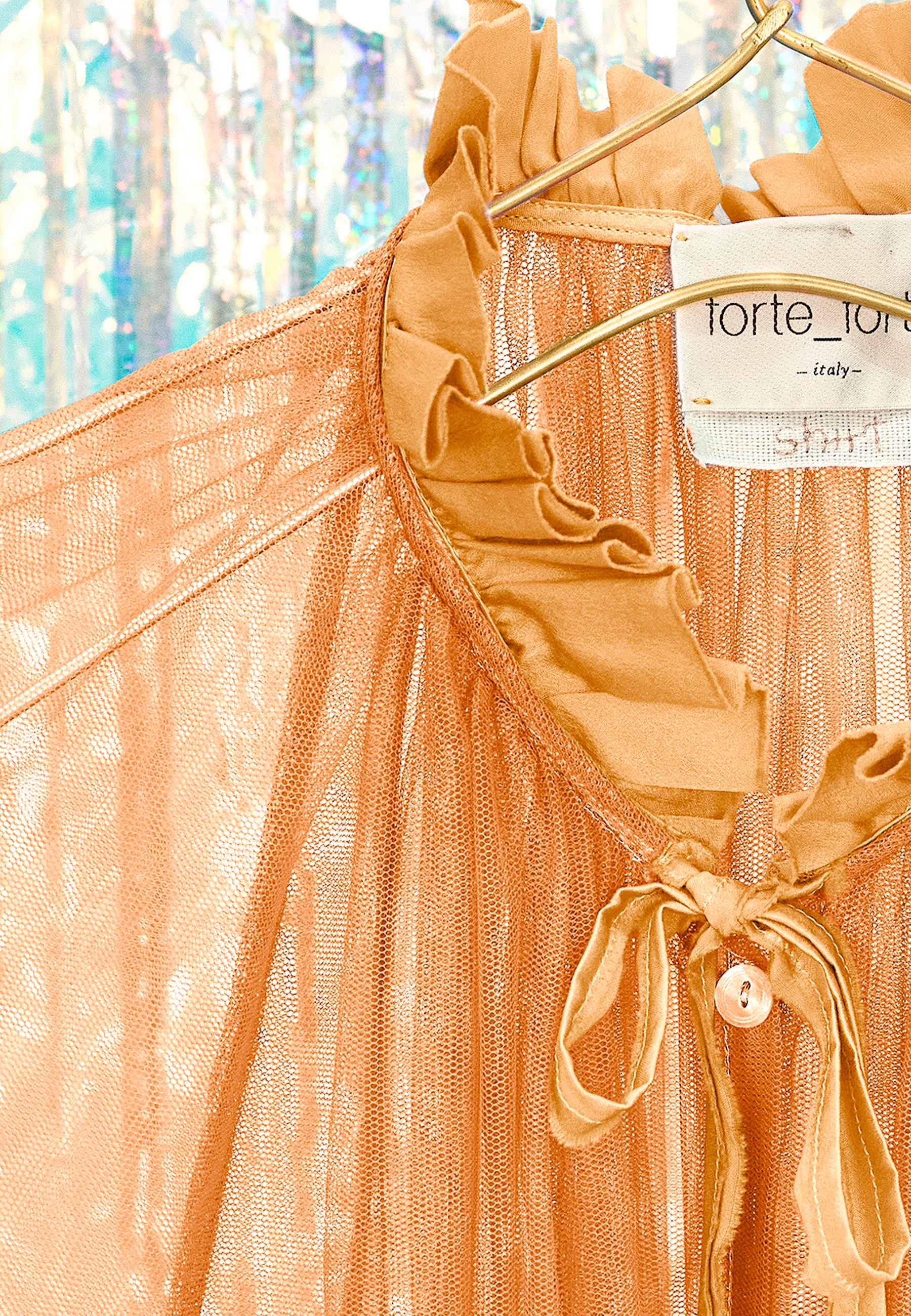 TULLE SHIRT WITH SILK DETAILS NUDE 3