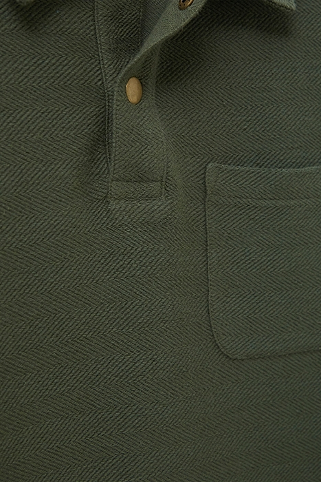 ILLSTON HERRINGBONE SWEAT DARK GREEN 5