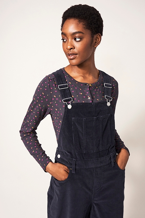 KELLY WIDE LEG CORD DUNGAREE DK GREY 3