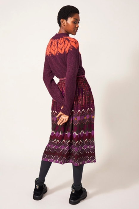 IRIS ECO VERO MIDI SKIRT PLUM 3