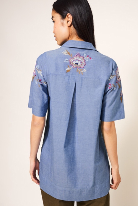 SAVANNAH EMBROIDERED TUNIC CHAMB BLUE 3
