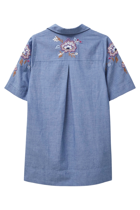 SAVANNAH EMBROIDERED TUNIC CHAMB BLUE 6