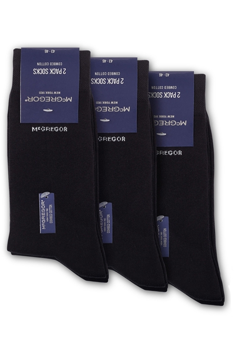 CREW SOCK BLACK 6-PACK 4