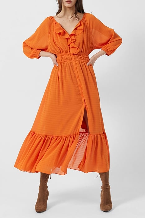 ANNA CORA PLEAT BUT DO MA DRES BURNT ORANGE 1