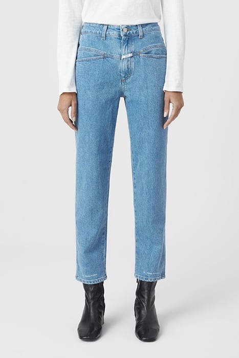 WOMEN PEDAL PUSHER JEANS MID BLUE 1