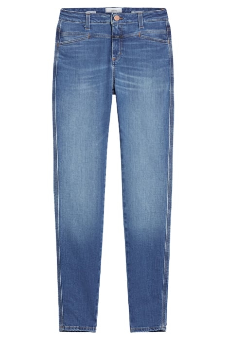 WOMEN SKINNY PUSHER JEANS MID BLUE 1