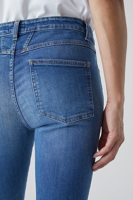 WOMEN SKINNY PUSHER JEANS MID BLUE 8