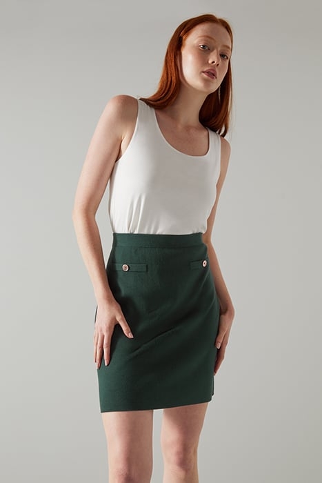PARIS MINI SKIRT DARK GREEN 1