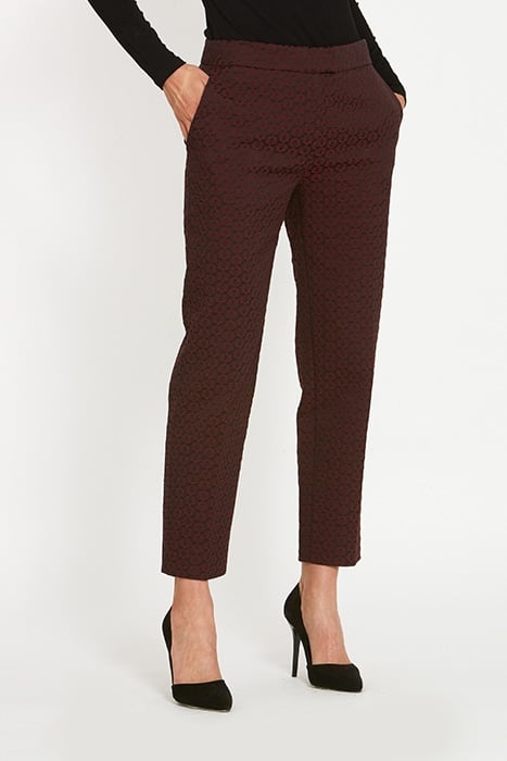 JILL BURGUNDY JACQUARD PANTS 4