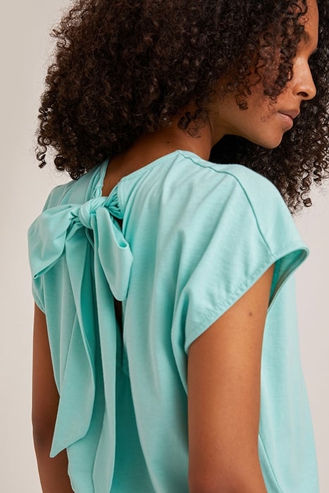 OVERSIZED T-SHIRT WITH BACK BOW GREEN 4