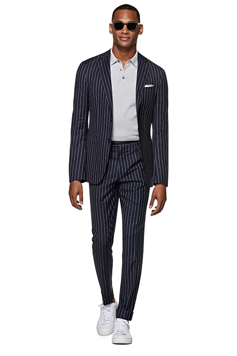 NAVY STRIPED HAVANA SUIT 1