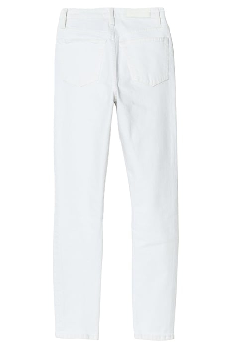 90S HIGH RISE ANKLE CROP WHITE DESTROYED 2