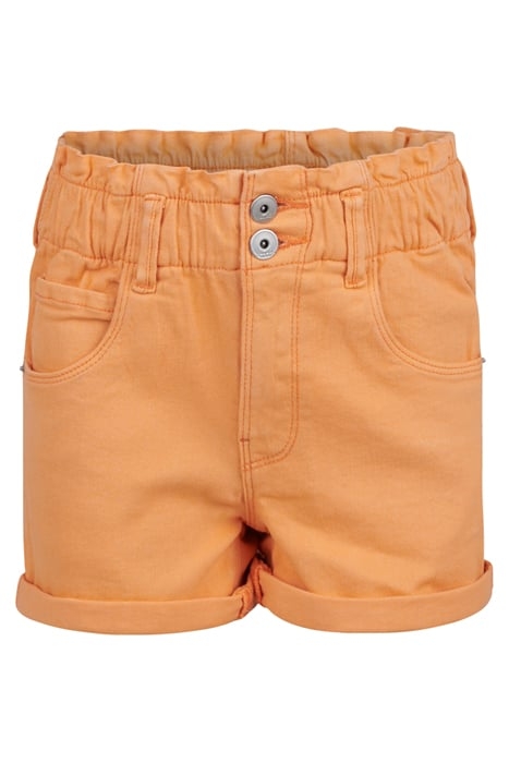 GA-COLOURED PAPERBAG DENIM SHORT JILL&MITCH BY SHOEBY ORANGE 1