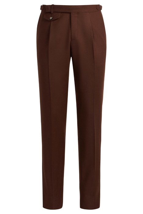 BROWN PLEATED BRENTWOOD TROUSERS 2