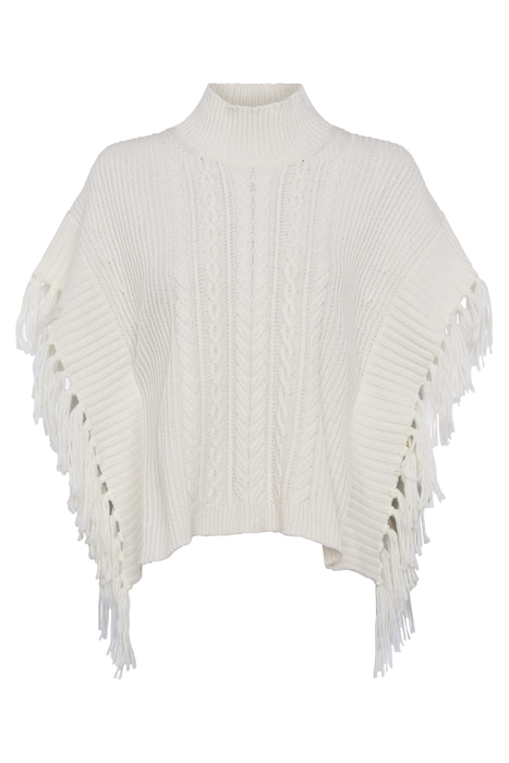 LACEY FRINGED KNITWEAR CLASSIC CREAM 1