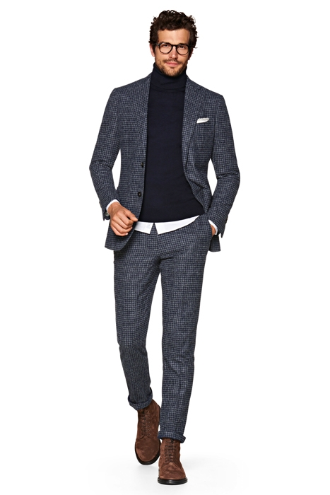 NAVY HOUNDSTOOTH HAVANA SUIT 2