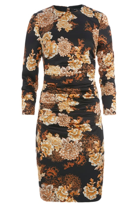KRYSTAL DRESS SOLID AFTER DARK FLORAL PR 5