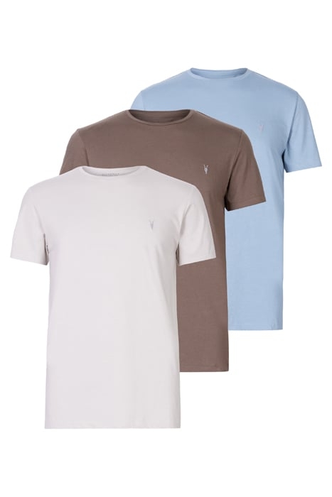 BRACE SS CREW 3 PK GREY/BROWN/BLUE 7