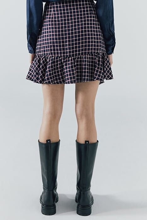 TARTAN AND METALLIC THREAD RUFFLED SKIRT 4