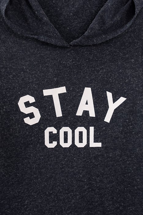 NAVY BLUE HOODED LONG SLEEVE T-SHIRT 5