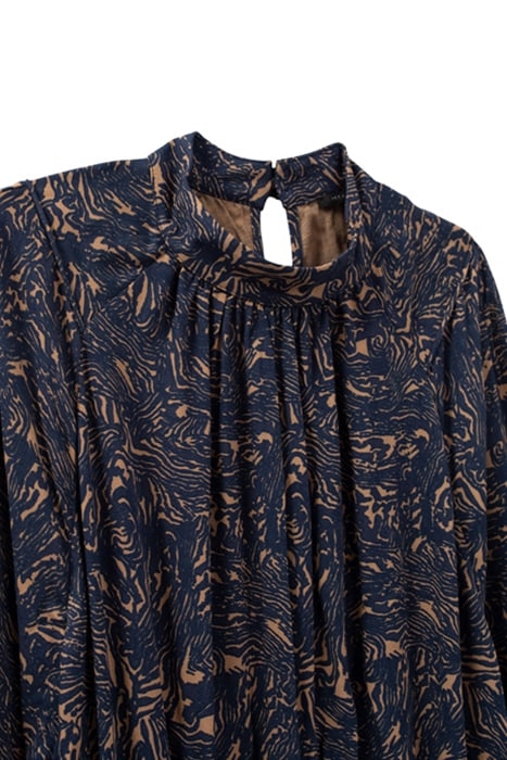 LONG DRESS WITH HIGH NECK AND PRETTY PRINT 6