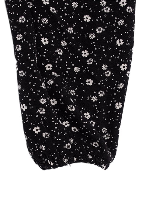 GIRLS’ BLACK FLORAL PRINT CROPPED BLOUSE BLACK 3