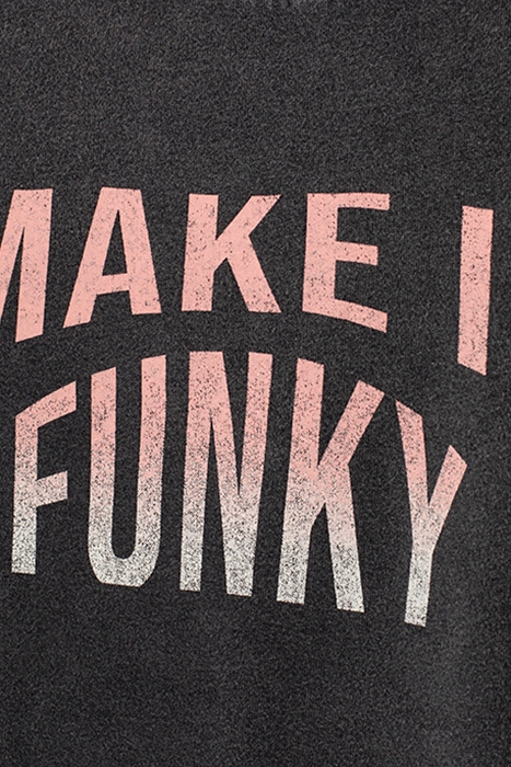 GIRLS’ USED BLACK SWEATSHIRT DRESS WITH SLOGAN GREY 6