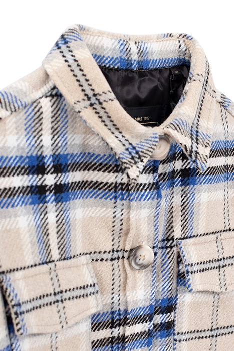 GIRLS’ MASTIC CHECK LONG OVERSHIRT COAT DESERT 4