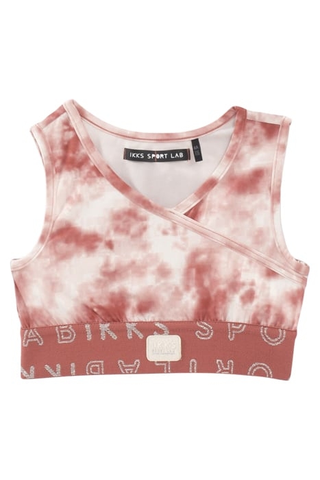 GIRLS’ ECRU SPORT T-SHIRT WITH TIE-DYE BRA TOP OFF-WHITE 3