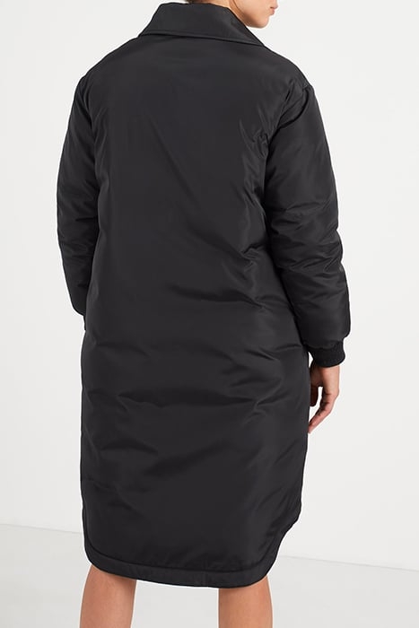 BLACK LONG PADDED JACKET WITH XL POCKETS 2