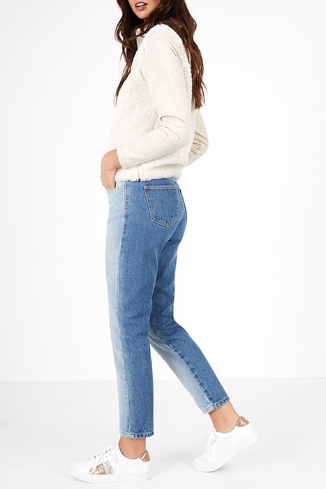 AUTHENTIC BLUE TWO-TONE BOYFIT JEANS 3