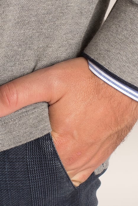 LUX DENIM CLR CF LS PIQ GREY 7