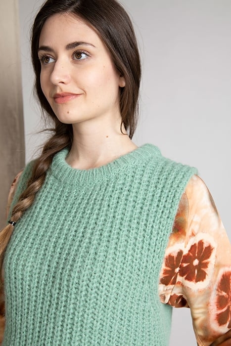 CREW NECK DEBARDEUR GREEN 3