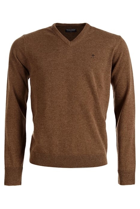 LBW BSC V-NECK NF SWT BROWN 1