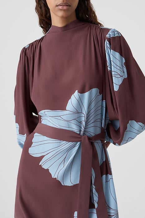 CLOSED WOMEN GATHERED DRESS DRESSES BURGUNDY 4