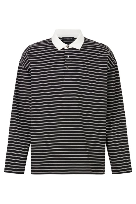 AVE LS POLO JET BLK/CHALK WHT 7