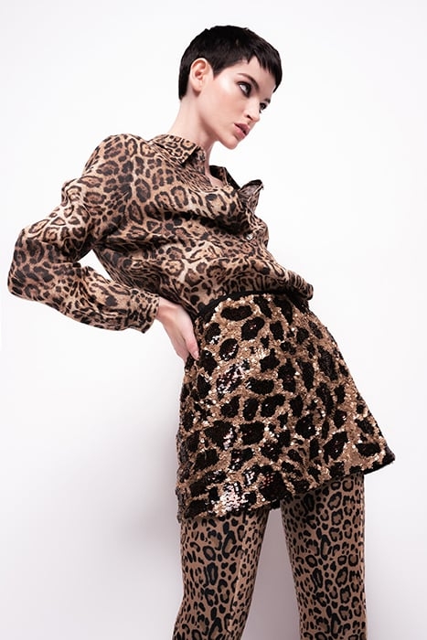 GRASPO GONNA PAILLETTES MACULA MULTI BEIGE/BLACK 6