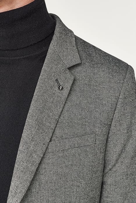 CHARCOAL SEMI-PLAIN TWEED SUIT JACKET 5