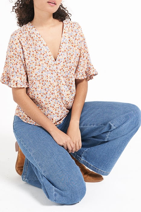 SUMMER FLOWER WRAP TOP I.CODE BLACK 1