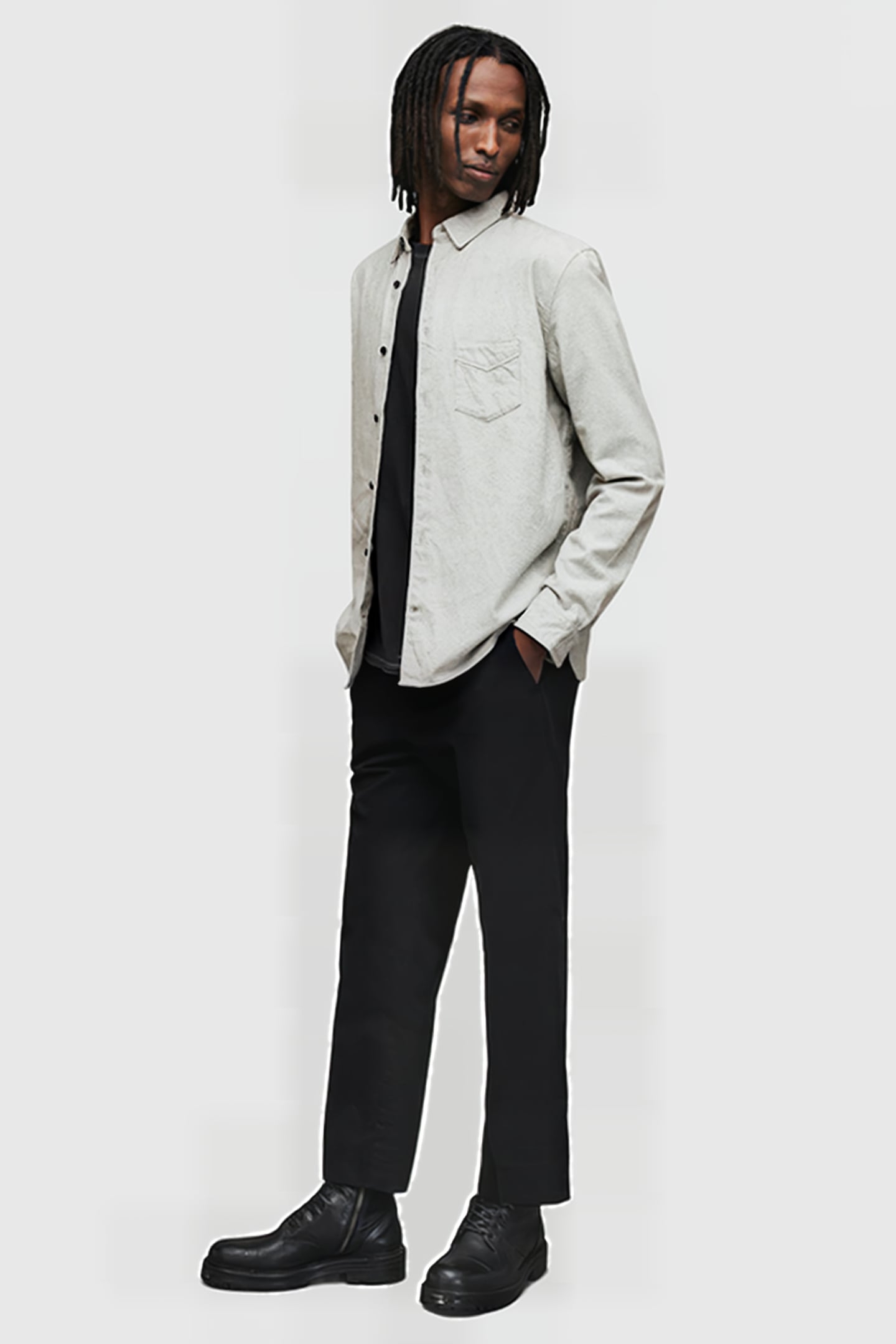 ARDEN LS SHIRT GREY MARL 3