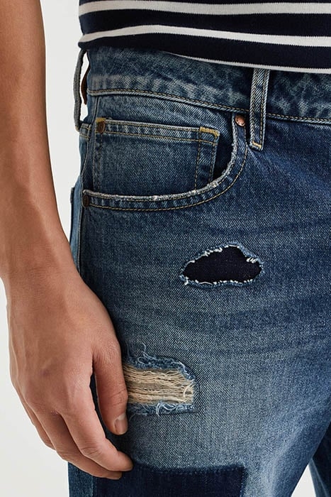 5-POCKET MID WAIST DARK BLUE 5