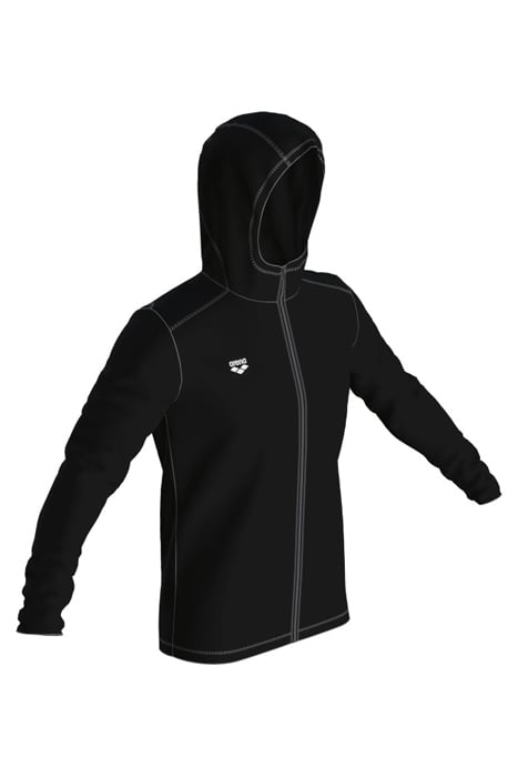 M GYM HOODED F/Z SPACER JACKET BLACK 3