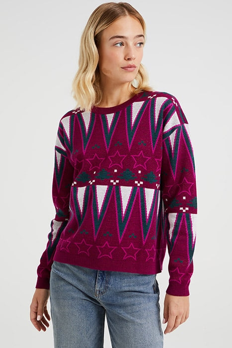 KNITTED PULLOVER DARK PURPLE 2