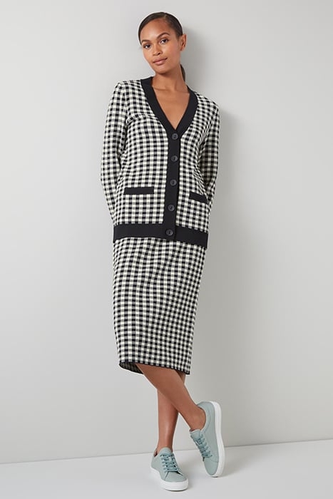 LEA MIDI SKIRT BLUE CHECK 3