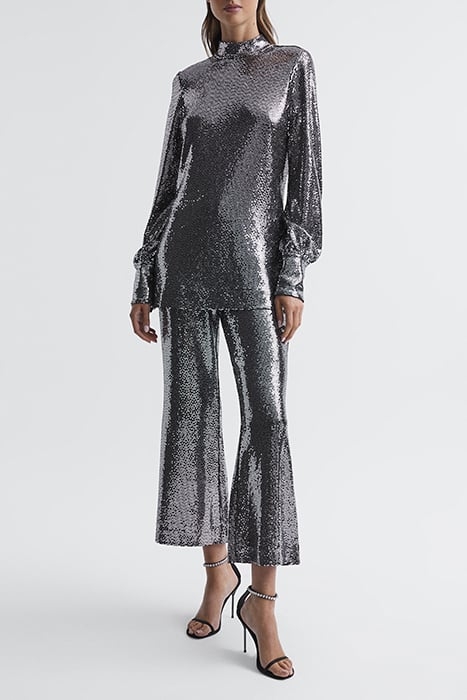 VALERIA WIDE-LEG & FLARED PANTS SILVER 5