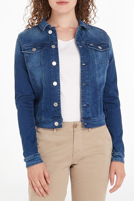 VIVIANNE SLIM FIT DENIM JACKET MID BLUE 1